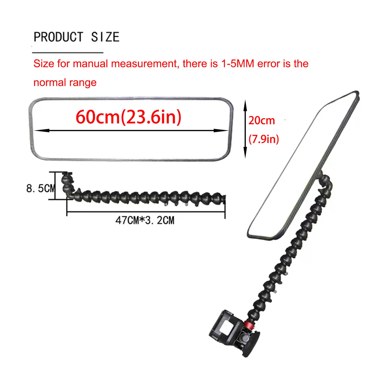 60cm/23.6in Large Car Dent PDR Light,Compatible with Makita batteries,12 Light Color Styles Adjustment Paintless Dent Repair Tool Car Dent Light Board Car Dent Tools