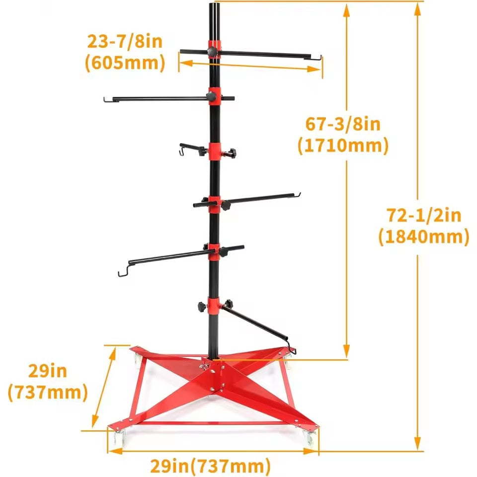 Auto Repair Tool Bracket Car Bumper Painting Bracket Sheet Metal Painting Bracket Mobile Multi-functional Painting Placement