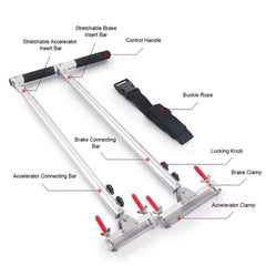 Portable hand-controlled driving assistance for disabled drivers is suitable for car hand control devices for disabled drivers