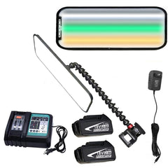 60cm/23.6in Large Car Dent PDR Light,Compatible with Makita batteries，12 Light Color Styles Adjustment Paintless Dent Repair Tool Car Dent Light Board Car Dent Tools