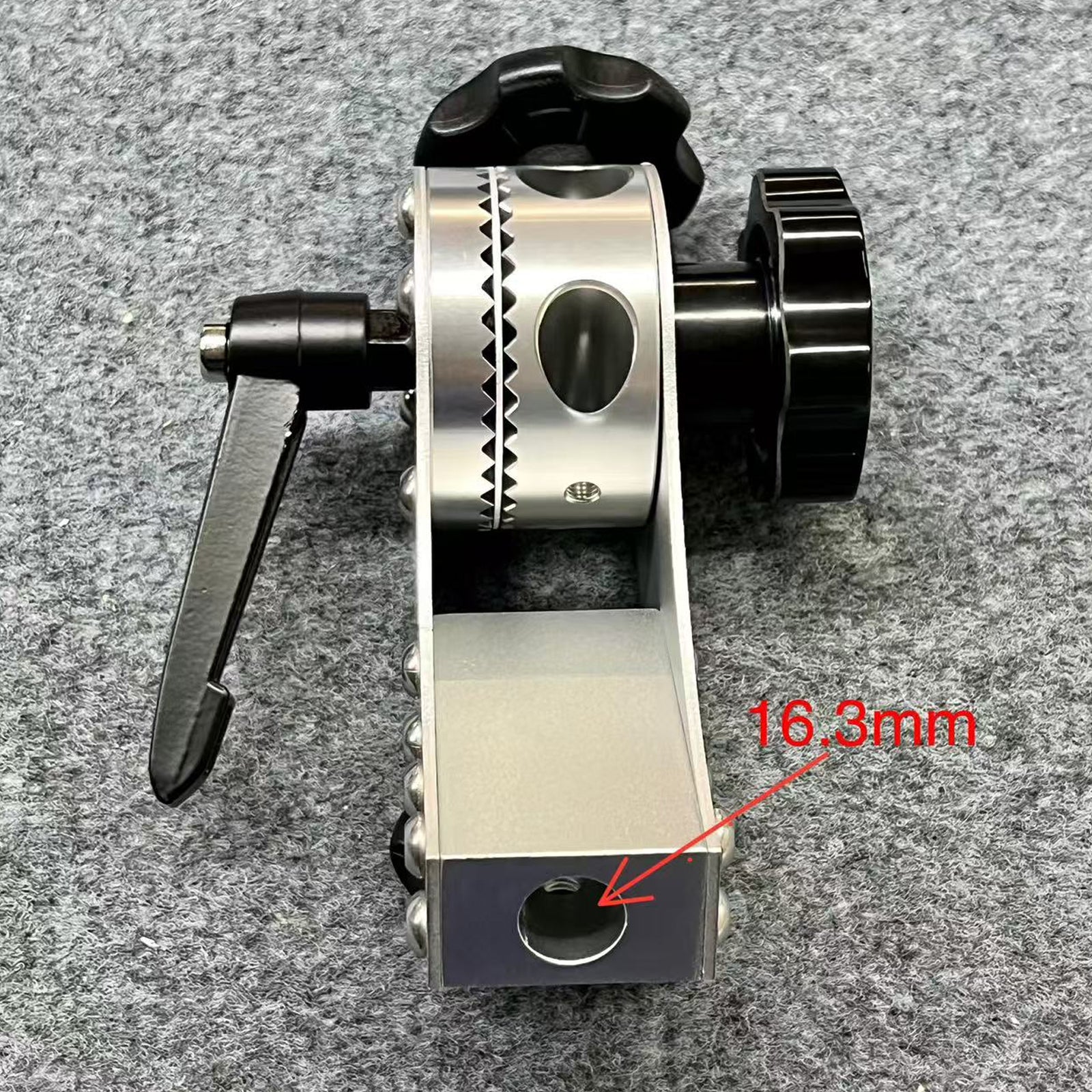 Heavy Duty Stainless Steel Stand Grip Head, 21.3mm And 19.3mm Dual Hole Mounting Universal Clip