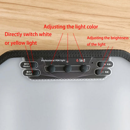 Large Car Dent PDR Light Heavy Duty PDR Light PanelDent Repair Lamp 6 Lamp Led Dimmable Lighting Stripe Line Board Paintless Dent Removal Repair Tool