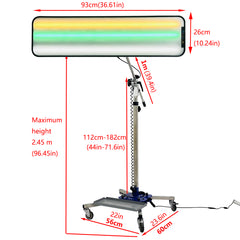 Professional PDR Paintless Dent Repair Leveling Lamp Stand, Equipped with a green light source,With A Freely Adjustable Shelf Light，Portable Storage