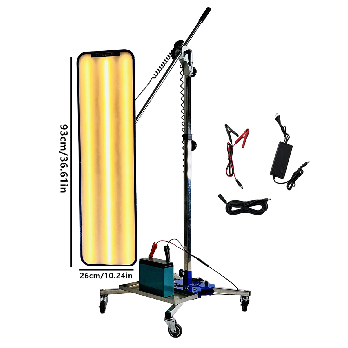 Professional PDR Paintless Dent Repair Leveling Lamp Stand, With A Freely Adjustable Shelf Light，Portable Storage
