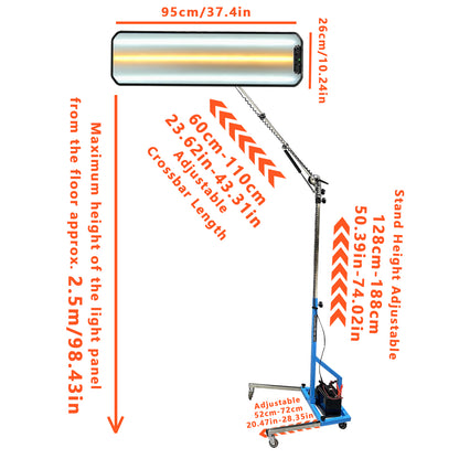 Heavy Duty PDR Shelf Light With Freely Adjustable Hydraulic Bracket,Dent Repair Tools, LED Light Reflection Board