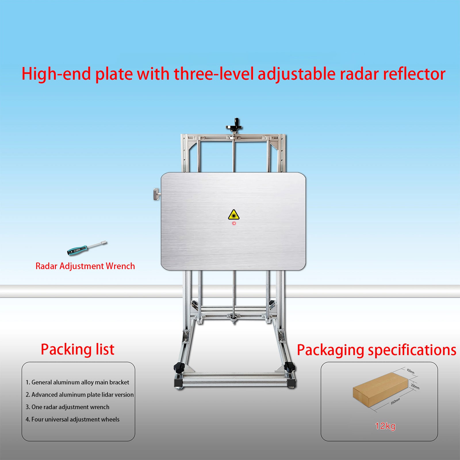 ACC Calibration Tool ADAS Radar Reflective Calibration Board Gear Adjustment