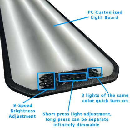 Heavy Duty PDR Shelf Light With Freely Adjustable Hydraulic Bracket,Dent Repair Tools, LED Light Reflection Board