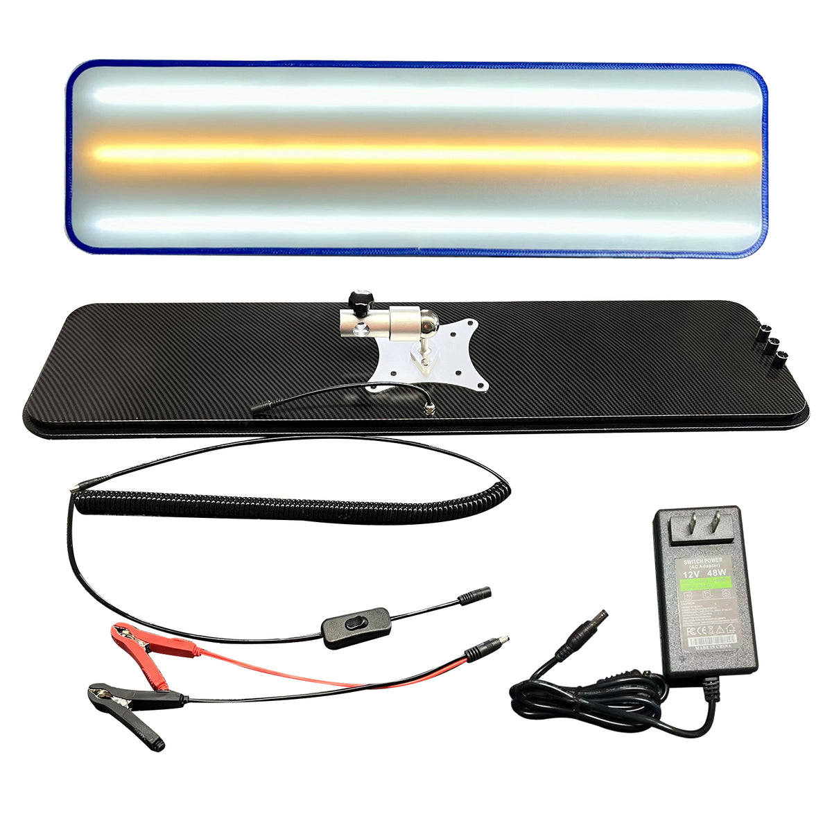 Heavy Duty PDR Light Panel ,Includes Light Board、Spring Cable, Battery Clamp, 110V-220V To 12V AC Power Adapter, 19mm Magnetic Connector