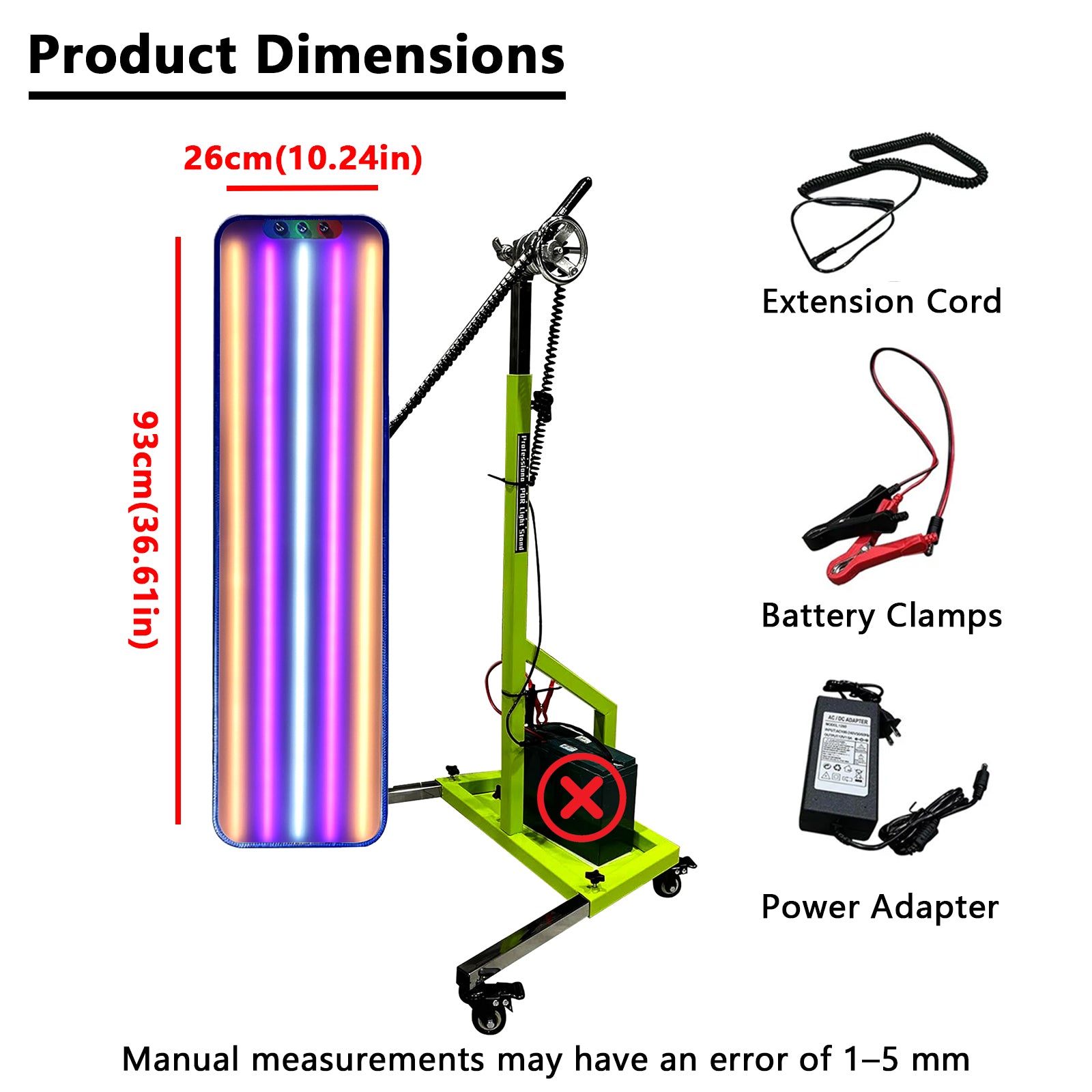 Professional Stepless Dimming PDR Light, Paintless Dent Repair Leveling Lamp
