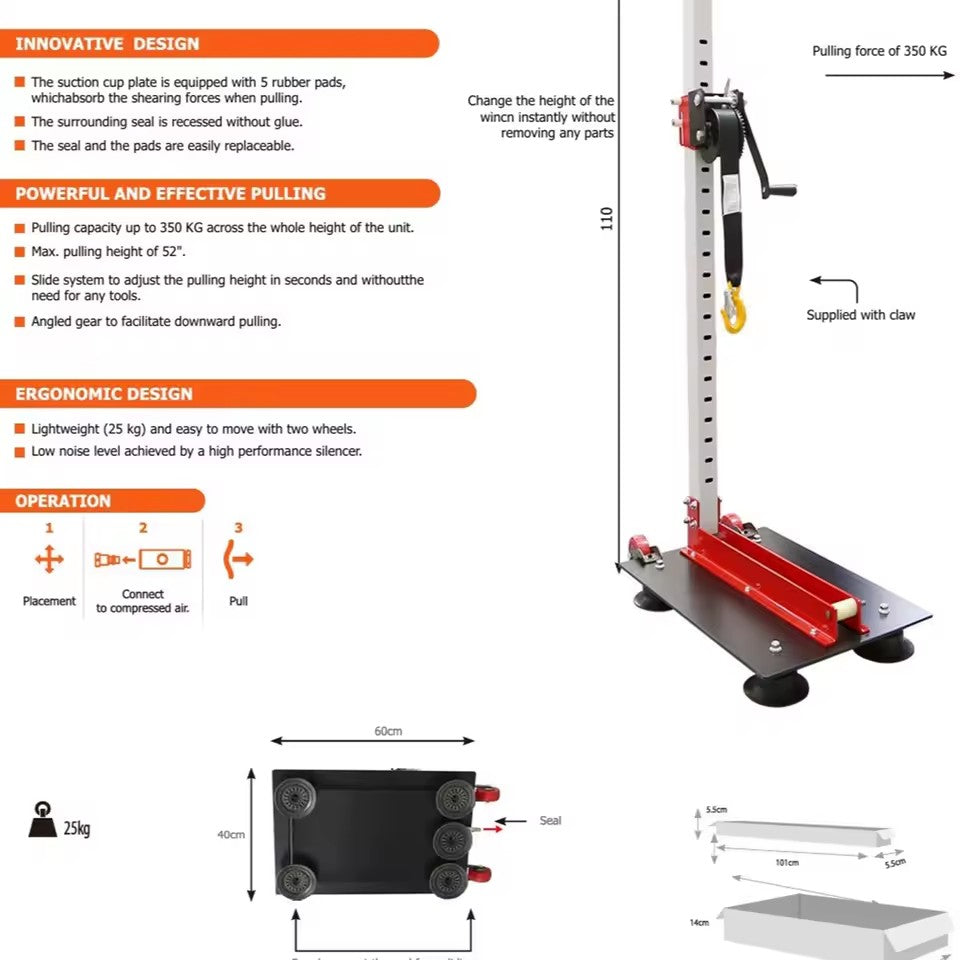 Automobile Sheet Metal Pneumatic Suction Cup Pull Tower Pull Frame Multifunctional Puller Car Dent Repair Tool
