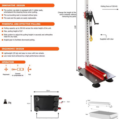 Automobile Sheet Metal Pneumatic Suction Cup Pull Tower Pull Frame Multifunctional Puller Car Dent Repair Tool
