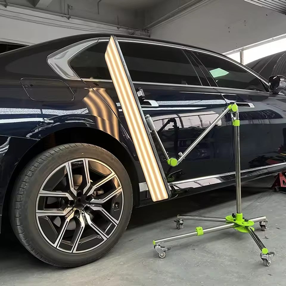 Heavy Duty Three Folds PDR Lamp Stand Car Dents Repair Leveling Lights Repair Tools LED Light Reflector 100*25cm Light Board