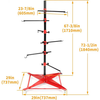 Auto Repair Tool Bracket Car Bumper Painting Bracket Sheet Metal Painting Bracket Mobile Multi-functional Painting Placement