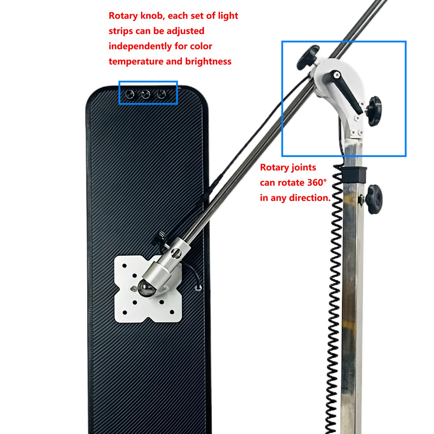 Professional PDR Paintless Dent Repair Leveling Lamp Stand, With A Freely Adjustable Shelf Light，Portable Storage