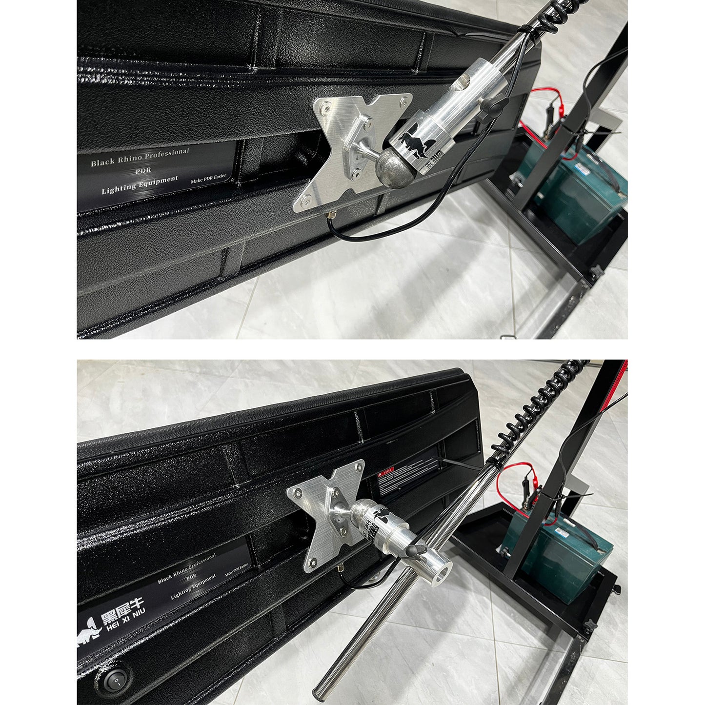 Heavy Duty PDR Light PDR LED Lamp Reflector Board Dent Repair Tools LED Light Reflection Board With Adjustable Holder Hand Tool Set Battery Not Included